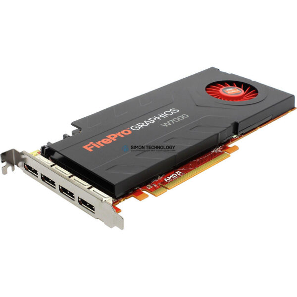 Видеокарта AMD Dell Grafikkarte FirePro W7000 4GB 4x DP PCI-E x16 - (0204R2)