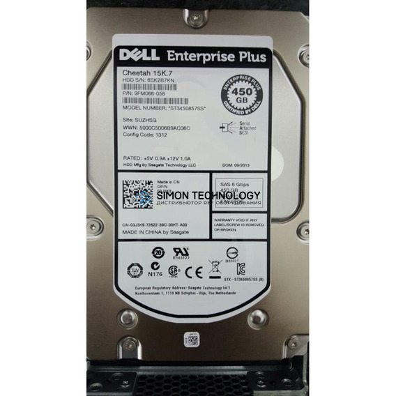 Dell DELL COMPELLENT 450GB 15K 6G 3.5INCH SAS HDD (03J3K9-CL)
