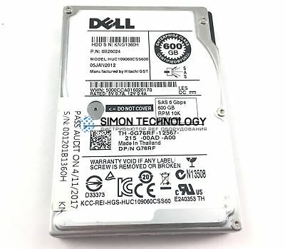 Dell DELL 600GB 10K 6G 2.5INCH SAS HDD (0B26024-DELL)