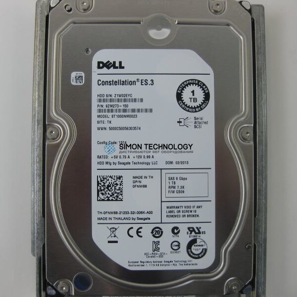 Dell DELL 1TB SAS 6G 7.2K 3.5IN HDD (0FNW88)