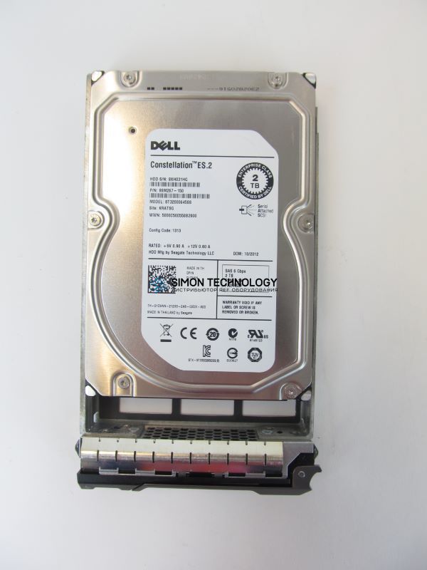 Dell DELL 2TB 7.2K 6G 3.5INCH SAS HDD (0J8NC8)