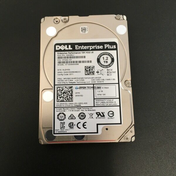 Dell DELL Dell EQL HDD 1.2TB 12G 10K 2.5" SAS (0RWV5D-EQL)