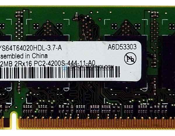 Оперативная память Infineon INFINEON 512MB SODIMM 2RX16 DDR2 PC2-4200S 533MHZ (0Y5522)