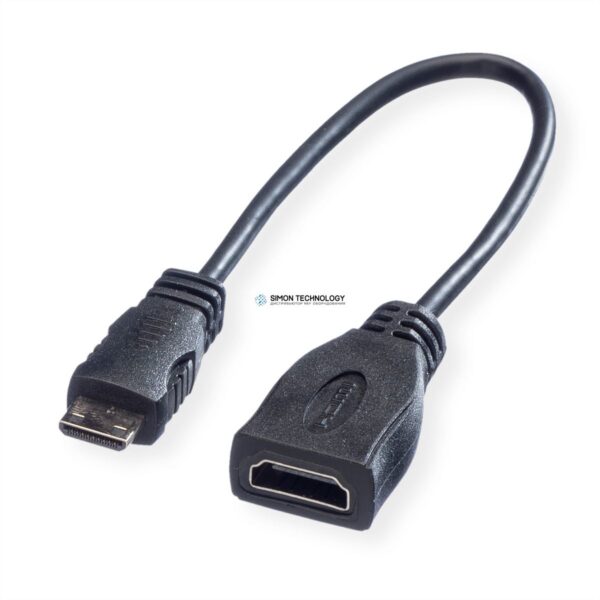 Адаптер Roline ROLINE HDMI HS Cable+Ethernet. A-C. F/M. 15cm (11.04.5586)