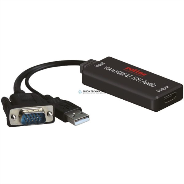 Адаптер Roline ROLINE VGA>HDMI + 7.1CH Audio Converter (12.03.3119)