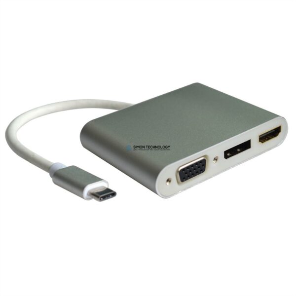 Адаптер Roline ROLINE Cableadapter USB C-DP/HDMI/VGA. 15cm (12.03.3230)