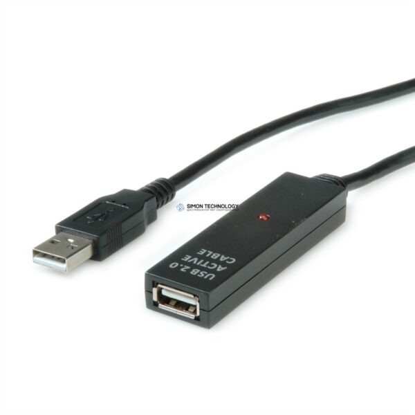Адаптер Value VALUE USB2.0 Extension Cable Active. Black. 30m (12.99.1111)