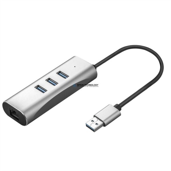Адаптер Value VALUE USB3.0 GbE Converter + 3x Ports USB3.0 Hub (12.99.1116)