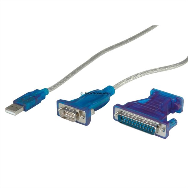 Адаптер Value VALUE Conv. Cable USB to Serial+DB9/25 Adapt. 1.8m (12.99.1160)