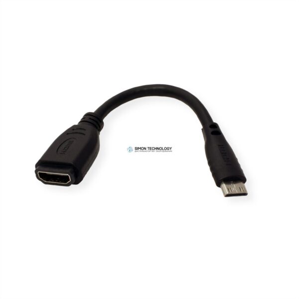 Адаптер Value VALUE Cableadapter HDMI-HDMI Mini. F/M. Black 15cm (12.99.3120)