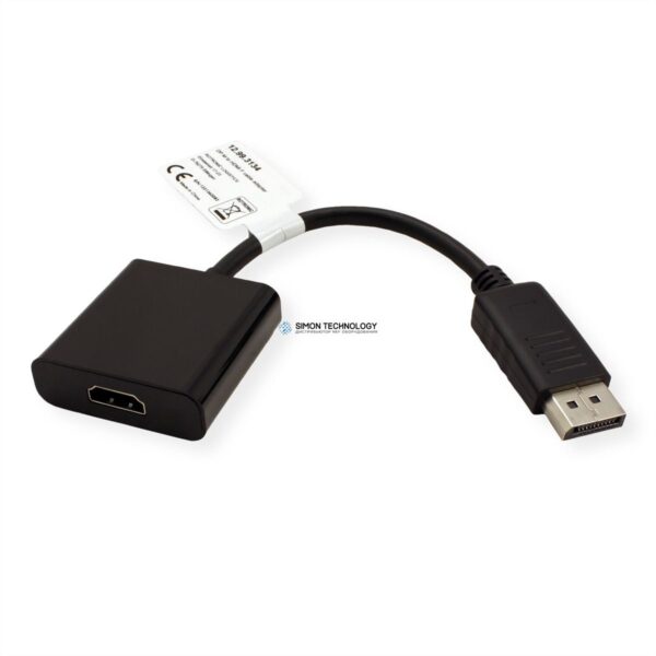 Адаптер Value VALUE Cableadapter. DP-HDMI. M/F. Black. 15cm (12.99.3134)