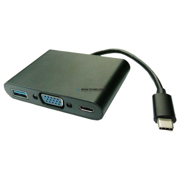 Адаптер Value VALUE Cableadapter C-VGA.M/F.1x USB3.1 C (PD) 15cm (12.99.3201)