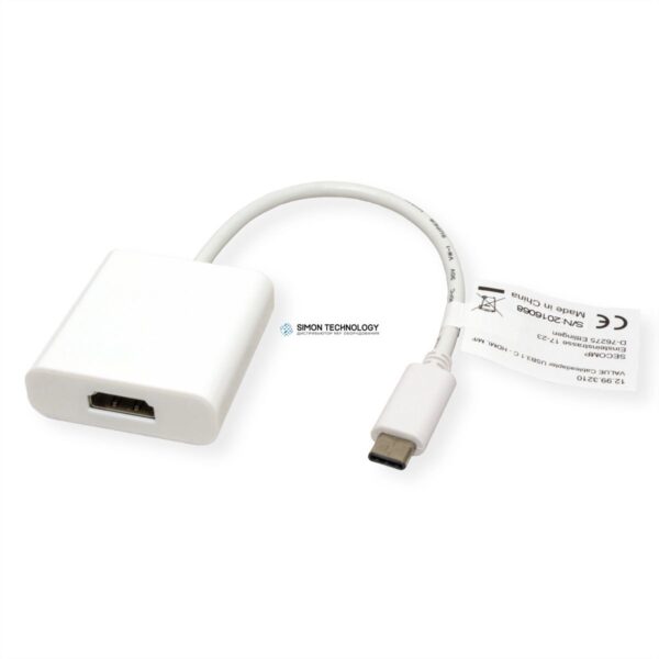 Адаптер Value VALUE Cableadapter USB3.1 C-HDMI. M/F. White. 15cm (12.99.3210)