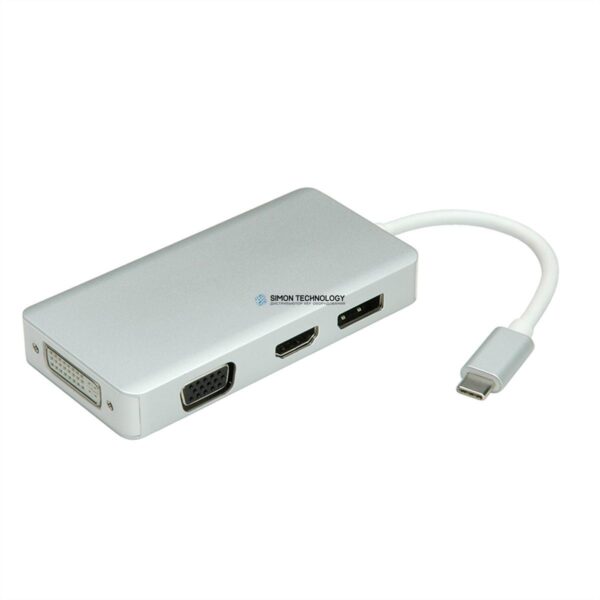 Адаптер Value VALUE USB Type C to VGA/DVI/HDMI/DP Cableadapter (12.99.3230)