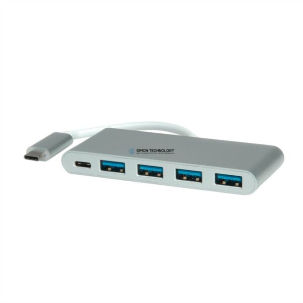 Адаптер ROLINE Hub USB3.1 C M-4x USB + PD (14.02.5045)