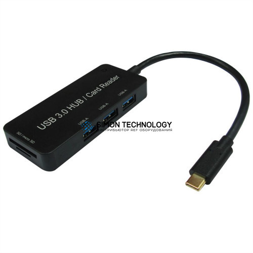 Адаптер Value VALUE CableAdp.USB C-3x USB30 AF+SD+MicroSD (15.99.6252)