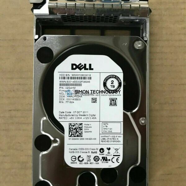 Dell DELL 2TB 7.2K 6G 3.5INCH SATA HDD (1ER164-501-DELL)
