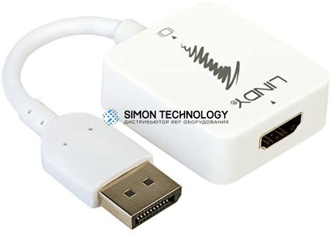 Адаптер Lindy Electronics Lindy HDMI to DisplayPort 4K Adapter. F/M. White (38146)