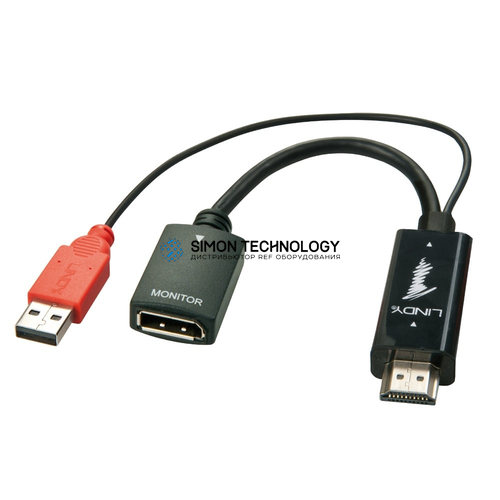 Адаптер Lindy Electronics Lindy HDMI to DisplayPort Converter with USB Power (38147)