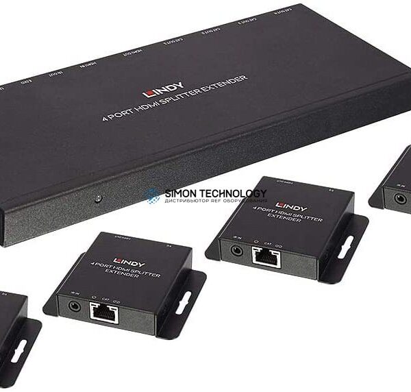 Lindy 4 Port HDMI Cat.6 Extender 1:4 System (38155)