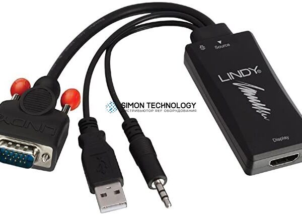 Адаптер Lindy Electronics Lindy VGA & Audio to HDMI Converter Adapter. 1080p (38183)
