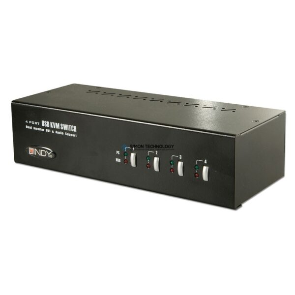 Linde 4 Port DVI-I Dual Link KVM Switch Pro (39339)