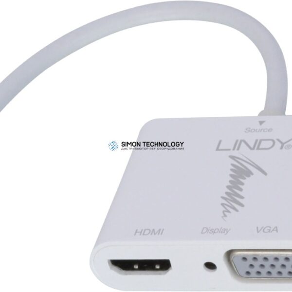 Адаптер Lindy Electronics Lindy Mini-DisplayPort to 4K HDMI & VGA Converter (41070)