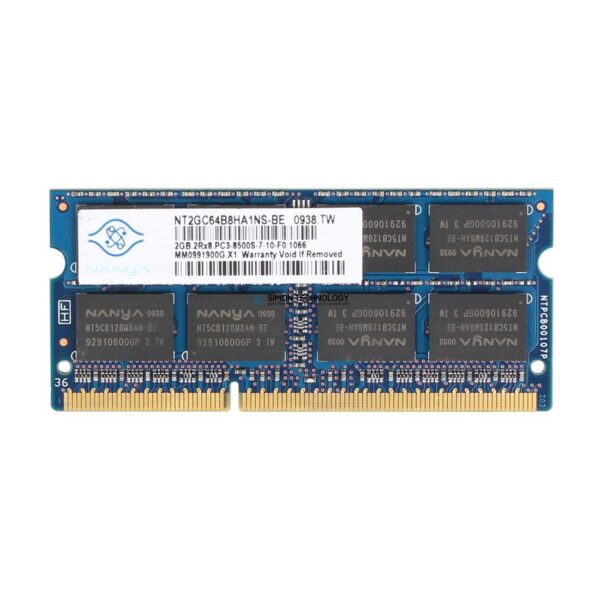 Оперативная память Nanya NANYA 2GB 2RX8 PC3-8500S SODIMM (41R0602)