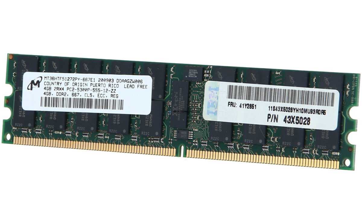 Оперативная память IBM IBM 8GB Kit (2x4GB) PC2-5300 LP RDIMM (41Y2851*2)