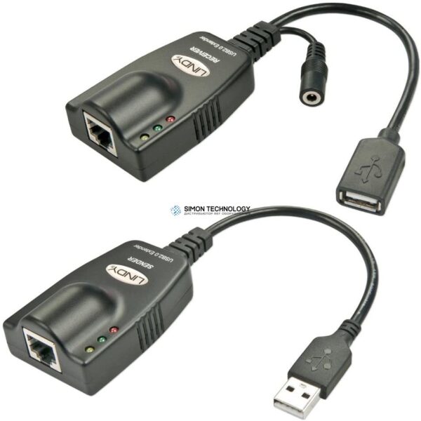Lindy USB2.0 Cat5 Extender Extend Con upto 100m (42694)