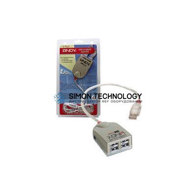 Адаптер Lindy Electronics Lindy USB2.0 Smart 4x Port Hub 4x USB Type A Ports (42998)
