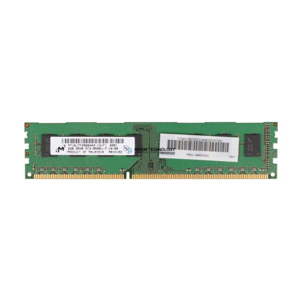 Оперативная память Lenovo LENOVO 2GB (1*2GB) 2RX8 PC3-8500U DDR3-1066MHZ 1.5V MEM MOD (46R3323)