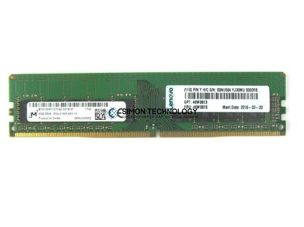 Оперативная память Lenovo LENOVO 8GB DDR4 2133MHz 2Rx8 1.2V LP UDIMM (46W0813)