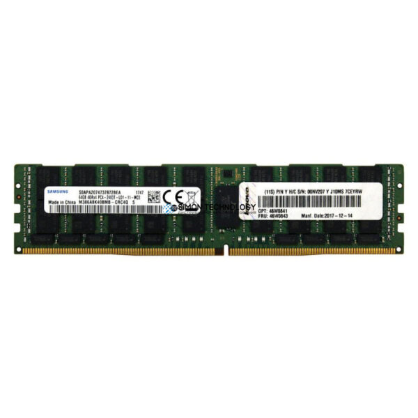 Оперативная память Lenovo ORTIAL 64GB (1*64GB) 4DRX4 PC4-19200T-L DDR4-2400MHZ LRDIMM (46W0843-OT)