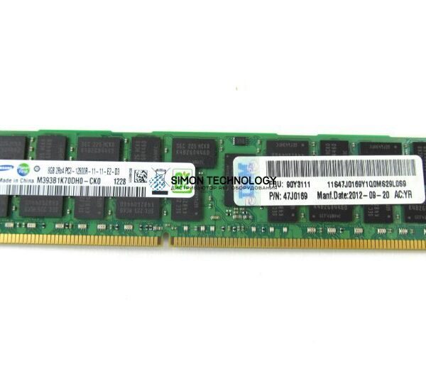 Оперативная память IBM 8GB (1X8GB) 2RX4 PC3-12800R DDR3-1600MHZ MEM DIMM (47J0169-OT)