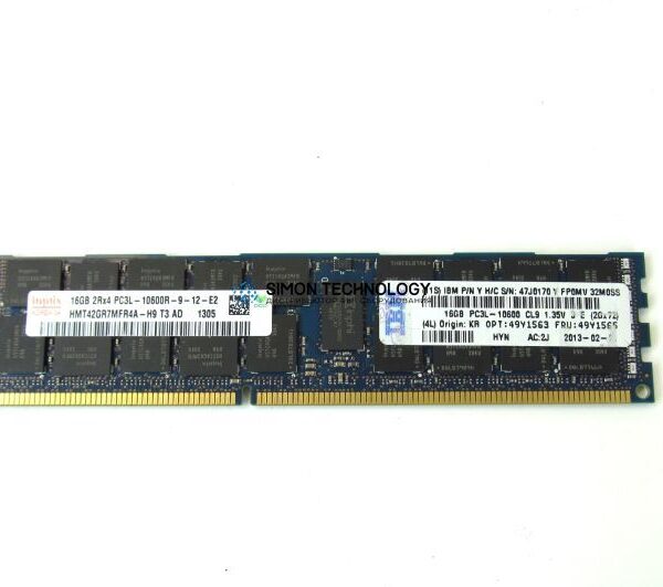 Оперативная память IBM ORTIAL 16GB (1X16GB) 2RX4 PC3L-10600R-9 DDR3-1333MHZ MEMORY KIT (49Y1563-OT)