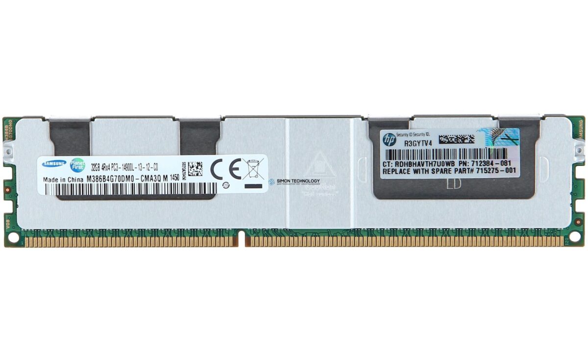 Оперативная память Lenovo ORTIAL 32GB (1X32GB) 4RX4 PC3-14900L MEM *LIFETIME WARRANTY* (715275-001-OT)