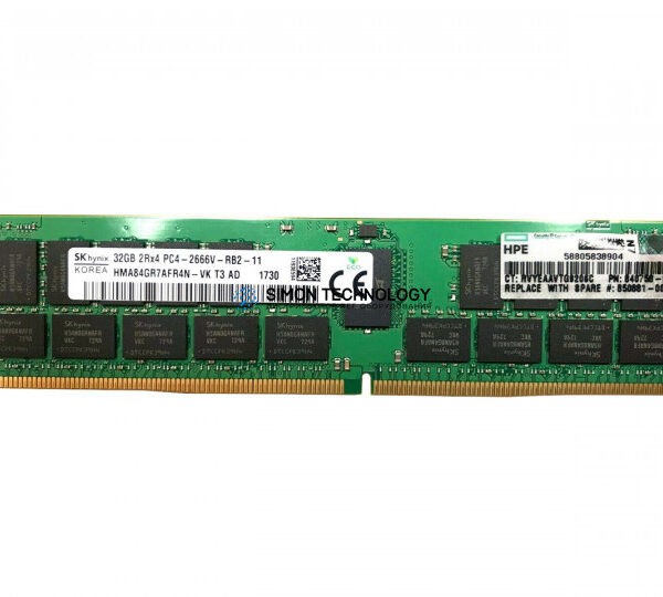 Оперативная память HPE ORTIAL 32GB (1*32GB) 2RX4 PC4-21300V-R DDR4-2666MHZ RDIMM (850881-001-OT)