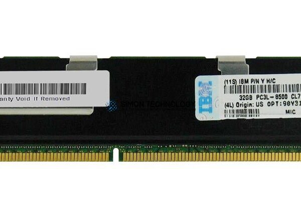 Оперативная память IBM ORTIAL 32GB (1*32GB) PC3L-8500R 4RX4 1.5V MEMORY MODULE (90Y3101-OT)