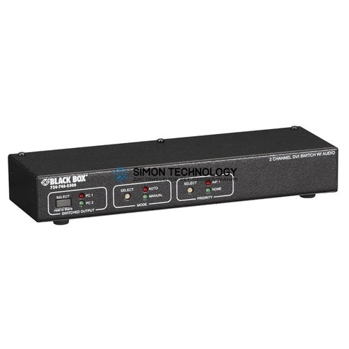 Black Box DVI Switch w/Audio and Serial Ctl - 2 Channel (AC1032A-2A)