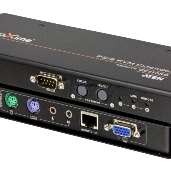 Aten PS/2 VGA KVM Extender w/Audio and RS-232 + (CE370-AT-G)