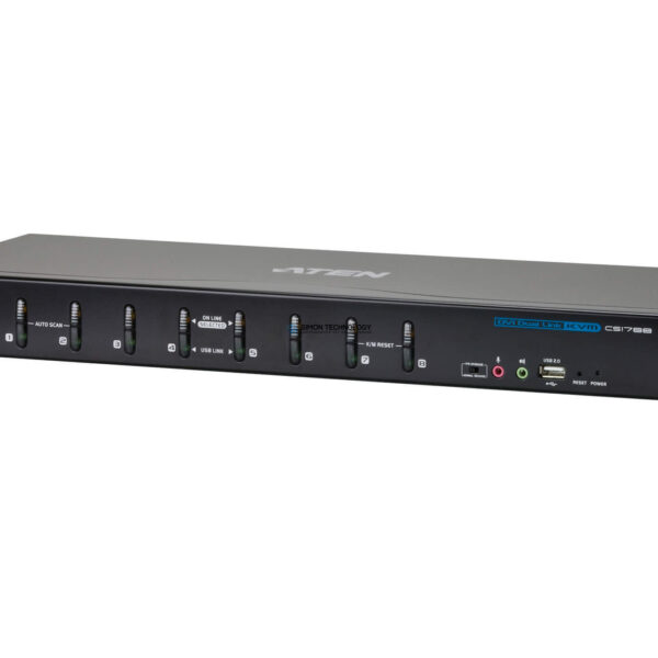 Aten 8-Port 17" LCD KVM Switch (USB-DVI) Suisse (CL6708MW CH)