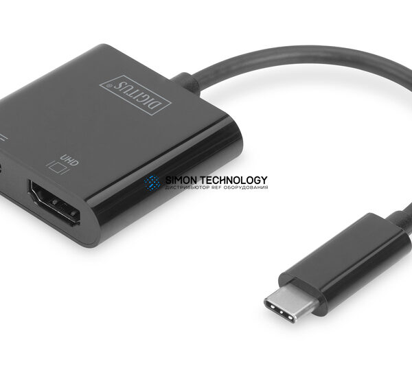 Адаптер Digitus Digitus USB Type C to HDMI Adapter 4K/60Hz + USB (DA-70856)