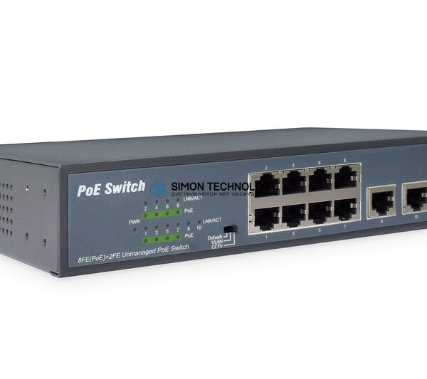 Digitus Digitus 8 Port Fast Etherent PoE Switch +2 Uplinks (DN-95323-1)