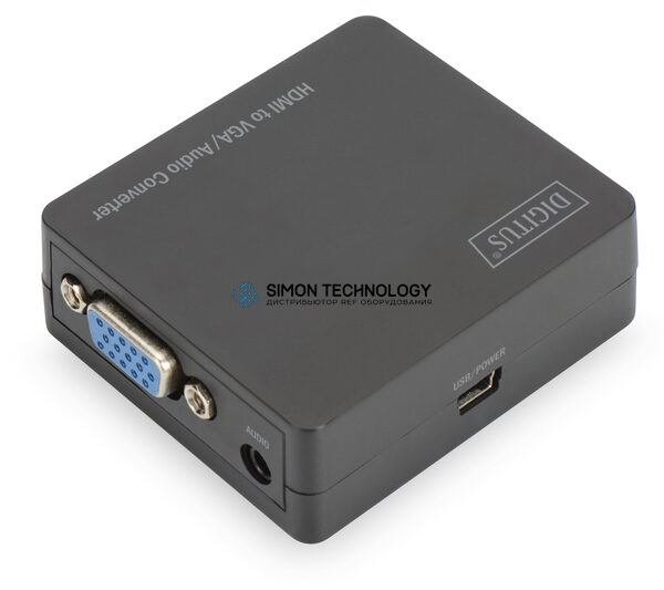 Адаптер Digitus Video Converter HDMI to VGA/Audio Video resolution (DS-40310-1)