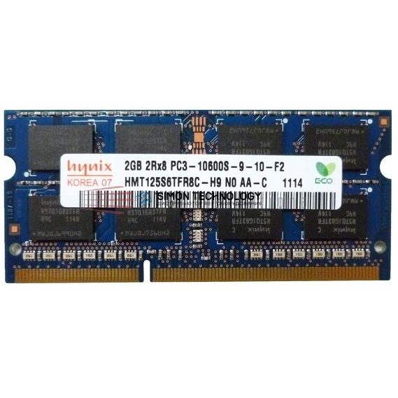 Оперативная память Hynix HYNIX 2GB 2RX8 PC3-10600S SODIMM MEMORY DIMM (HMT125S6TFR8C-H9)