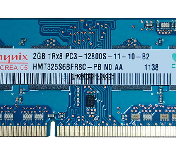 Оперативная память Hynix HYNIX 2GB (1*2GB) 1RX8 PC3-12800S DDR3-1600MHZ SODIMM (HMT325S6BFR8C-PB)
