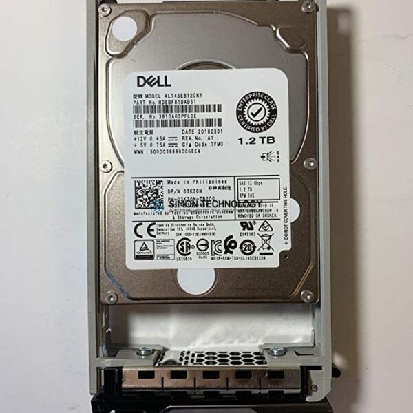 Dell DELL 1.2TB 10K 12G 2.5INCH SAS HDD (HUC101812CSS300-DELL)