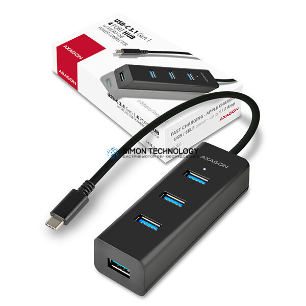 AXAGON 4x USB3.0 Charging Hub. MicroUSB Charging (HUE-S2C)