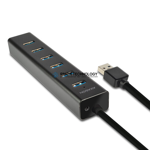AXAGON 7x USB3.0 ALU Charging Hub Incl. AC Adapter (HUE-SA7BP)